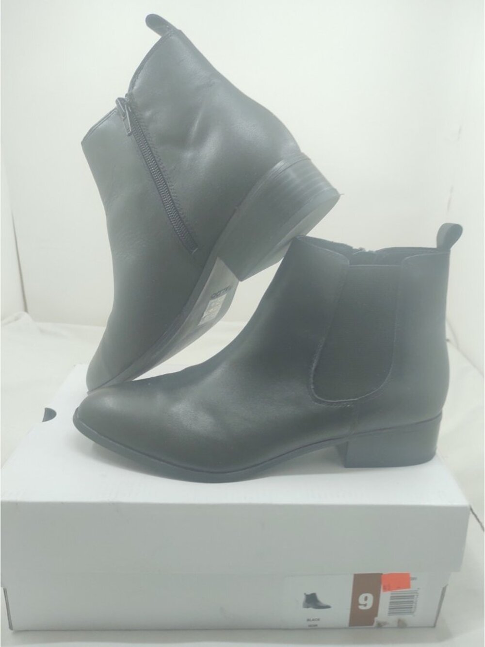ALDO Mens Chelsea Boots Black Leather Ankle Boot Dress Casual Shoes Size 9 New
